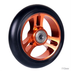 Колесо PU JJ-020 для трюкового самоката, обод ал 110 мм с подшипниками ABEC-9 709077 - фото 29835