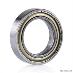Подшипник 6802-ZZ, закрытый, углеродистая сталь, 15 х 24 х 5 мм 701455