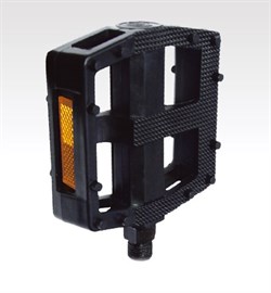 Педали пластиковые, платформа 104x95мм, ось 9/16", черный, инд.уп. Vinca Sport VP 855 black - фото 31312