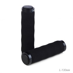 Грипсы 130 мм. Пена. С алюминевыми струбцинами / 2шт / Цвет черный /уп 100 724220