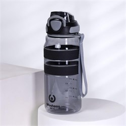 Бутылка для воды спортивная Woohooo H2O цвет Black + Gray 850 ml/ уп60 734897