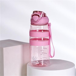 Бутылка для воды спортивная Woohooo H2O цвет Pink 850 ml 734896 - фото 37397