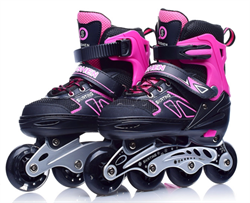 Роликовые коньки черно-розовые Skating WlirYiEggU3zyQ1p4ro5F0 - фото 37481