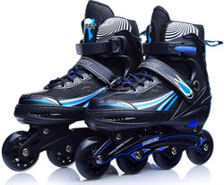 Роликовые коньки sport, черно-голубые n1iVLM2fjuYpecX9S6GMO3 - фото 37485