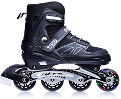 Роликовые коньки раздвижные Skating чер, колёса со светом 9Nt8Wj20hguT6814LaRzo2 - фото 37486