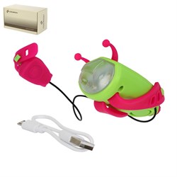 Фонарь передний детский COMIRON "JUMPER" корпус PC+Silicone, Зеленый 743633