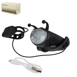 Фонарь передний детский COMIRON "JUMPER" корпус PC+Silicone,Черный 743631