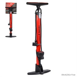 Насос напольный с манометром COMIRON CHINOOK, стальной цилиндр, ручка и ножки литой PP пластик 738734
