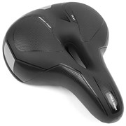 Седло комфортное, 250*200мм, эффект памяти, с отверстием,  черное, Vinca Sport VS 67 memory foam