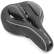Седло комфортное с фонариком, гель,  270*200мм, черное, Vinca Sport VS 72 gel light