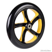 Колесо PU для самоката, обод пластиковый 200/40/28 мм с 2 подшипниками ABEC-7 701438