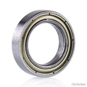 Подшипник 6802-ZZ, закрытый, углеродистая сталь, 15 х 24 х 5 мм 701455