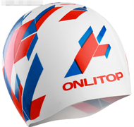 Шапочка для плавания ONLITOP взрослая, силикон, триколор, обхват 54-60 см 1521077
