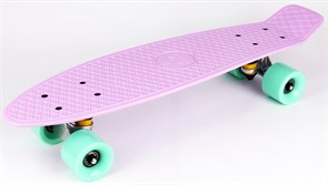 Доска-круизер, дека 22,5*6" фиолет., колеса PU минт DS 01 violet/mint