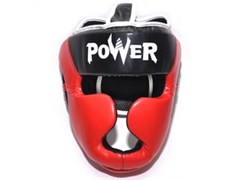 Шлем боксерский POWER, ПВХ, цвет красный jv5zACn3gFkz5nxCJ2-ao1