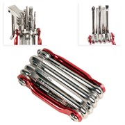 Мультитул велосипедный универсальный COMIRON TOOL 11 в 1 красный 707968