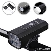 Фонарь передний COMIRON "FARA" корп алюминий IPX5; свет: 4*T6 LED, max. 1800lm аккум 5200mAh Type-c USB индикатор заряда POWER BANK 7 режимов /уп 50/ 689345