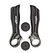 Рога с логотипом (пара) чёрные, алюм., 22.2*105мм, инд.уп. Vinca Sport VBE 2 black