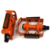 Педали алюминиевые, платформа 95*65мм, ось  9/16", orange, инд. уп. Vinca Sport VP 04A orange