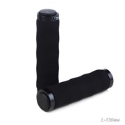 Грипсы 130 мм. Пена. С алюминевыми струбцинами / 2шт / Цвет черный /уп 100 724220