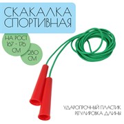 Скакалка 2.8 м, на рост 167-174 см, цветная 7387486 7387486