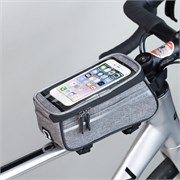 Сумка велосипедная на раму BICYCLE SOUL, серая, 21x10.5x9см. 738979