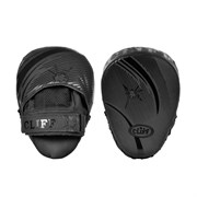 Лапы боксерские CLIFF BLACK WIDOW, FLEX, изогнутые, матовые черные матовые