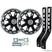 Комплект опорных колес с кронштейнами универсальный 12"-20" пластиковые колеса Черный 2шт/ HF-037-B 736870
