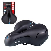 Седло велосипедное комфортное COMIRON BERN N669A 255x210 черное 686348