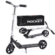 Самокат 2-х колесный ROCKET,колеса PU/ 145 мм,ABEC 7, белый R0092.BK