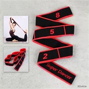 Ремень эластичный для йоги Woohooo Yoga Belt / 8 петель/ красный / уп 50 (10702070/280425/5141703, Китай) 745452