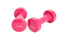 DB100 Гантель виниловая 0.5кг (розовая) 10018224
