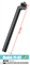 Подседельный штырь алюминиевый анодированный 400 mm-28,6mm, с зажимом, матовый чёрный 738548